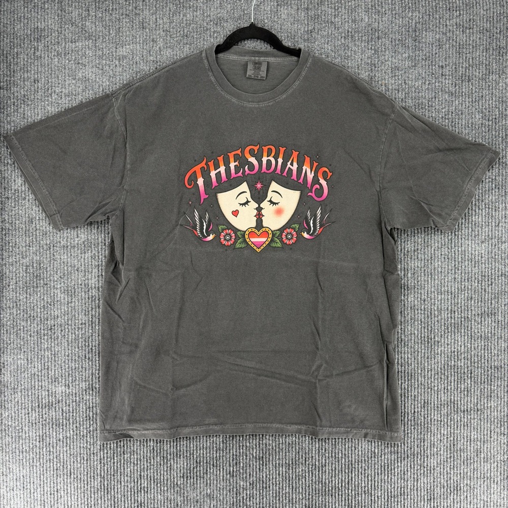 Comfort Colors Thesbians sapphic tee theatre lesbian shirt 2XL plus size LGBTQ+